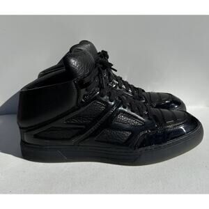 ALEJANDRO INGELMO "TRON BLACK PEBBLED LEARNER SNEAKERS MENS SIZE 13